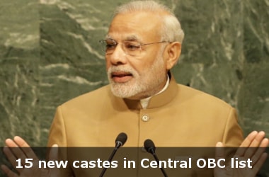 15 new castes in Central OBC list