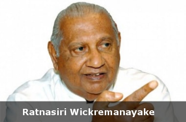 Former Sri Lankan PM Ratnasiri Wickremanayake dies
