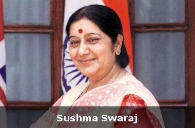 MEA Minister Sushma Swaraj is one of 15 "Global Thinkers" of 2016