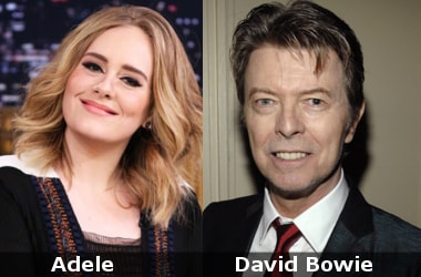 Adele, David Bowie win 5 Grammies each