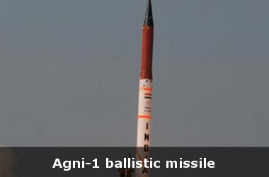 Ballistic missile, Agni-1, successfully launched