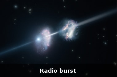 Bright radio burst detected by Australian telescope.