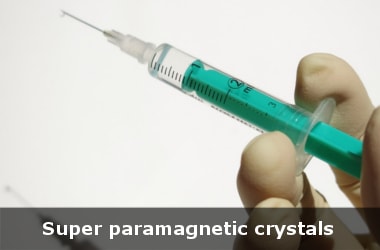 Easy drug delivery to tumours with super paramagnetic crystals.