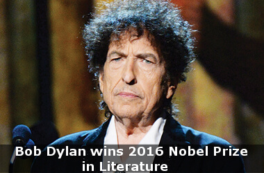 Singer Bob Dylan wins 2016 Nobel Prize in Literature