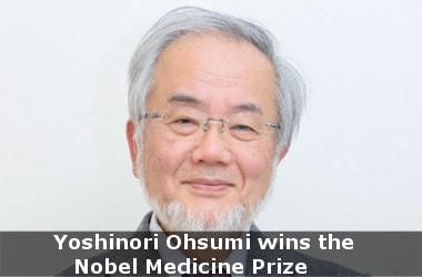 Japanese scientist Yoshinori Ohsumi wins the Nobel Medicine Prize