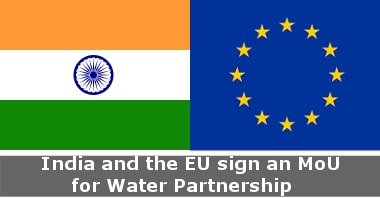 India and the EU sign an MoU for Water Partnership