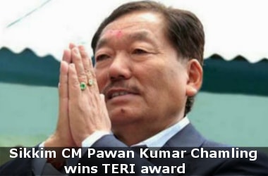 Sikkim CM Pawan Kumar Chamling wins TERI award