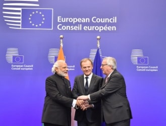 India-EU 14<sup>th</sup> annual summit held on Oct 6, 2017