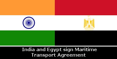 India and Egypt sign Maritime Transport Agreement