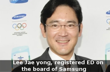 Lee Jae yong, registered ED on the board of Samsung
