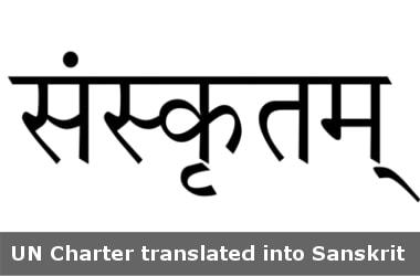UN Charter translated into Sanskrit