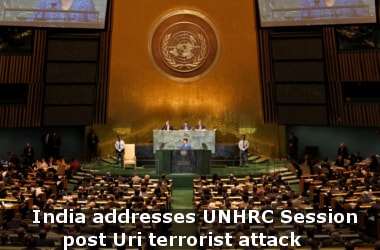 India addresses UNHRC Session post Uri terrorist attack