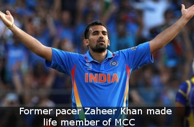 Zaheer Khan, a life member of MCC